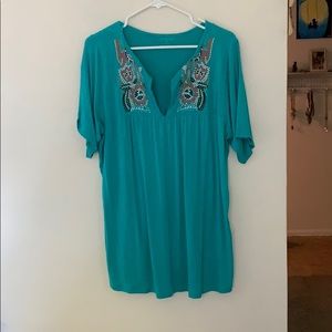 Aqua blue float shirt